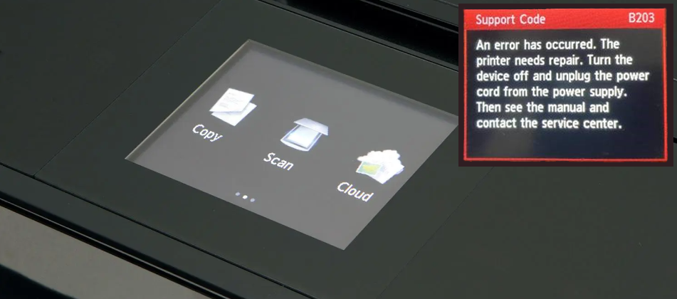 B203 Canon Error
