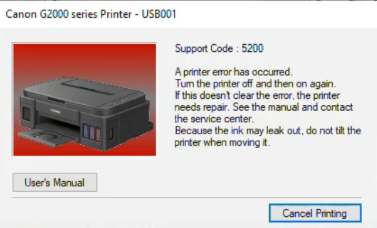 Canon Printer Error 5200