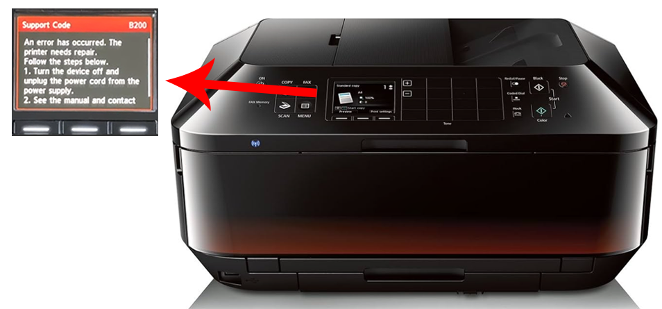 Fix Canon B200 Error MX922