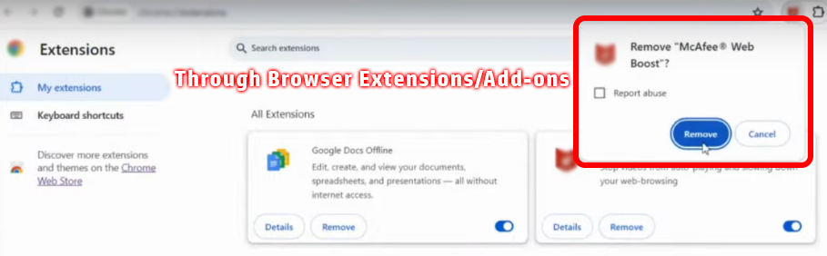 Through Browser ExtensionsAdd-ons